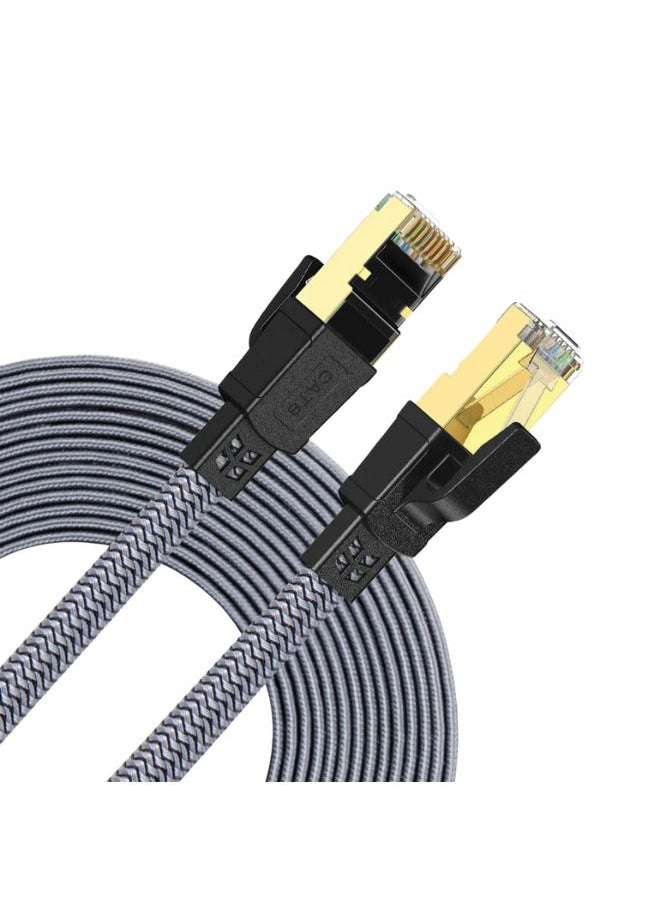 Twisted Mind High Bandwidth Ethernet Cable- Flat Braided, 3M, 40Gbps, 2000MHz, RJ45, High-Speed LAN  - Image 2