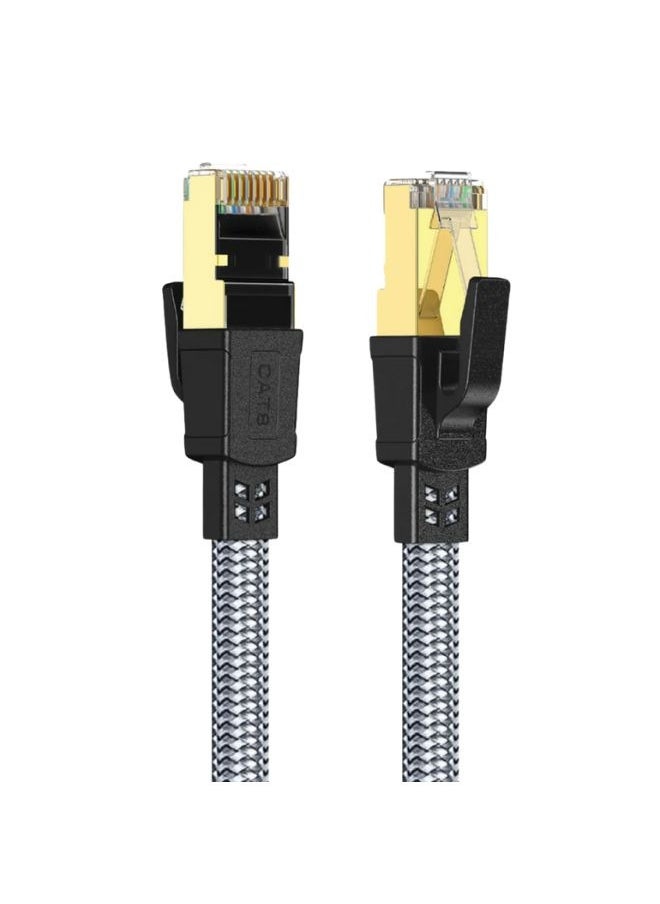 Twisted Mind High Bandwidth Ethernet Cable- Flat Braided, 3M, 40Gbps, 2000MHz, RJ45, High-Speed LAN  - Image 3