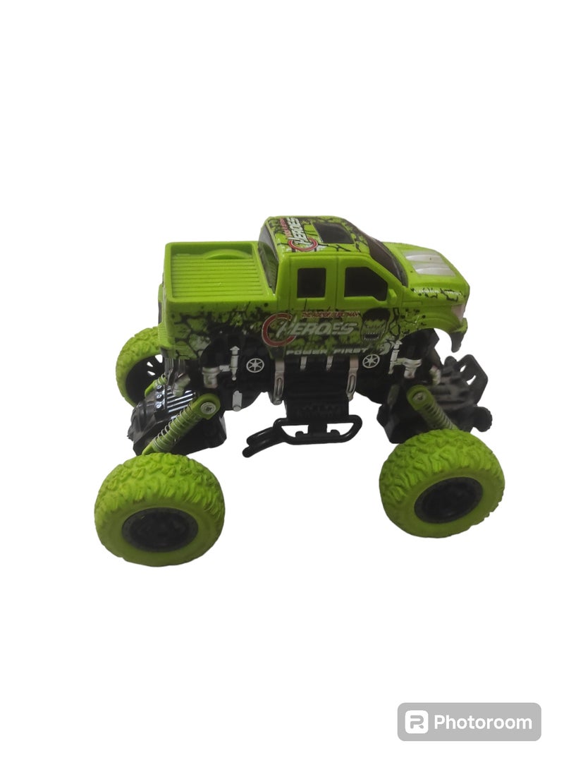 هيروز نموذج سياره همر لعبه ممتعه تتحرك يدويا للأولاد والبنات اللون اخضر - Image 2