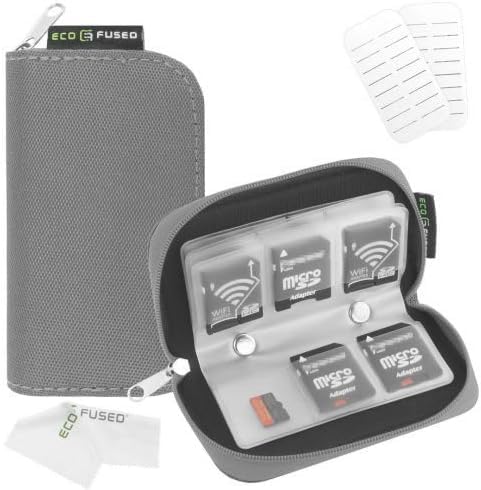 Eco-Fused Memory Card Case - Fits up to 22x SD, SDHC, Micro SD, Mini SD and 4X CF - Holder with 22 Slots (Grey / 22 Slots - 1 Pack) - Image 3