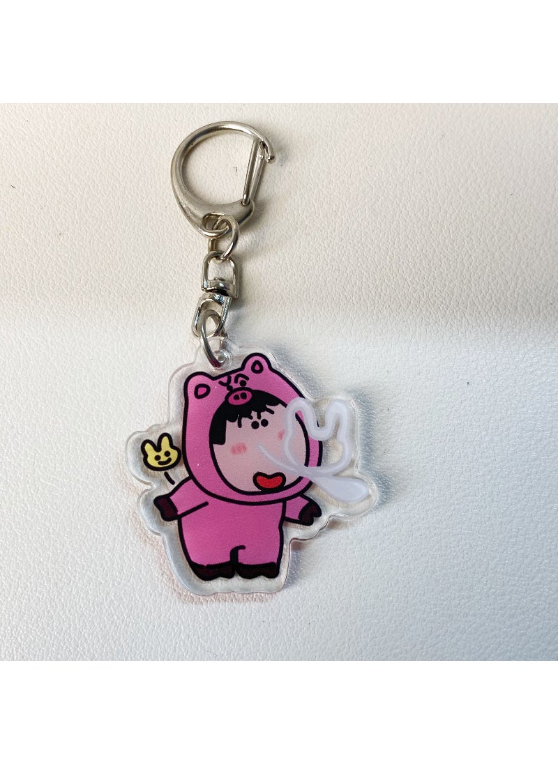 Cute Toy Story Acrylic Keychain for AirPodsPig Dang-Keychain Pig Dang-Keychain