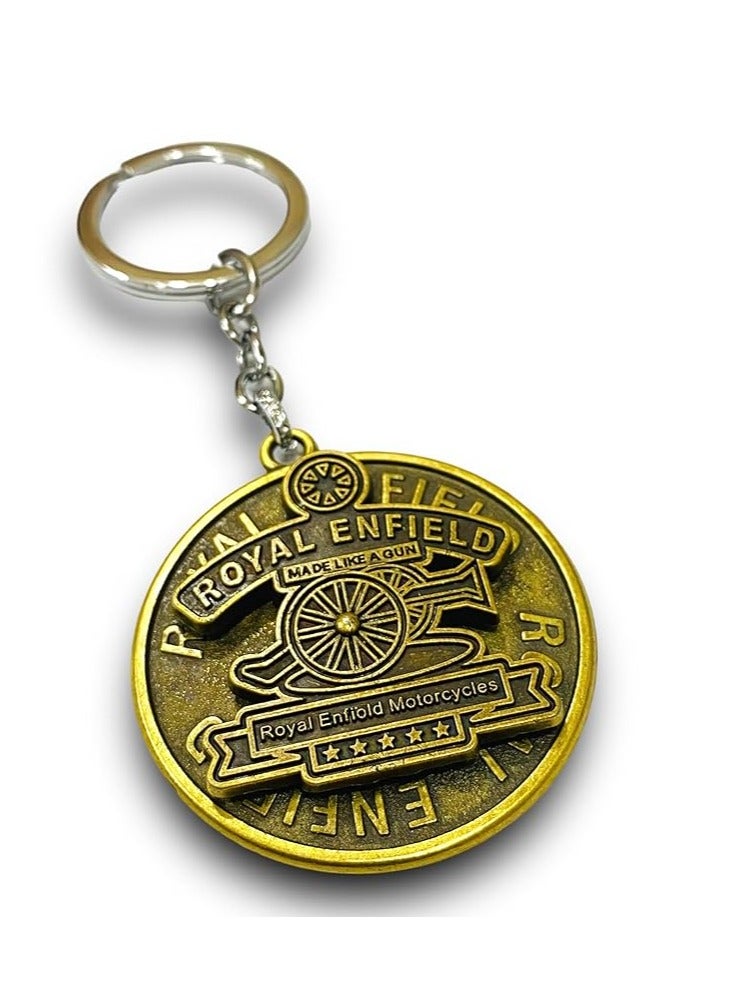 Rotating keychain with Royal Enfield Motorcycle logo - Image 3