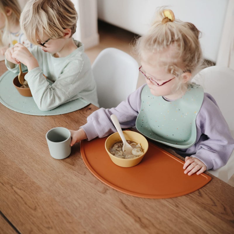 mushie Silicone Placemat for Kids | BPA-Free Non-Slip Design (Clay) - Image 3