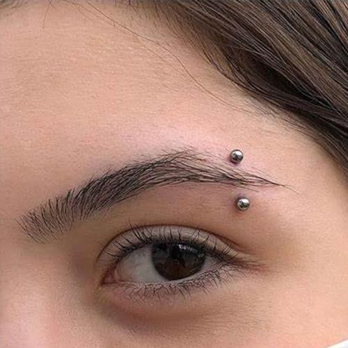 Ocptiy 16G Small Belly Button Ring Surgical Stainless Steel Curved Barbell Bar Eyebrow Navel Vertical Lip Labret Ring Helix Tragus Rook Daith Earring Stud Piercing Jewelry Women Men Silver 10mm Opal - Image 4
