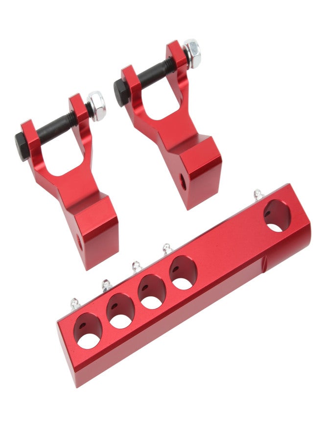 ATV Front Rear Lowering Kit Adjustable Replacement for Banshee 350 YFZ350 Warrior 350 YFM350X Red - Image 3