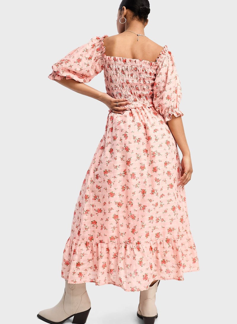 Miss Selfridge Printed Textured Dress - Image 2