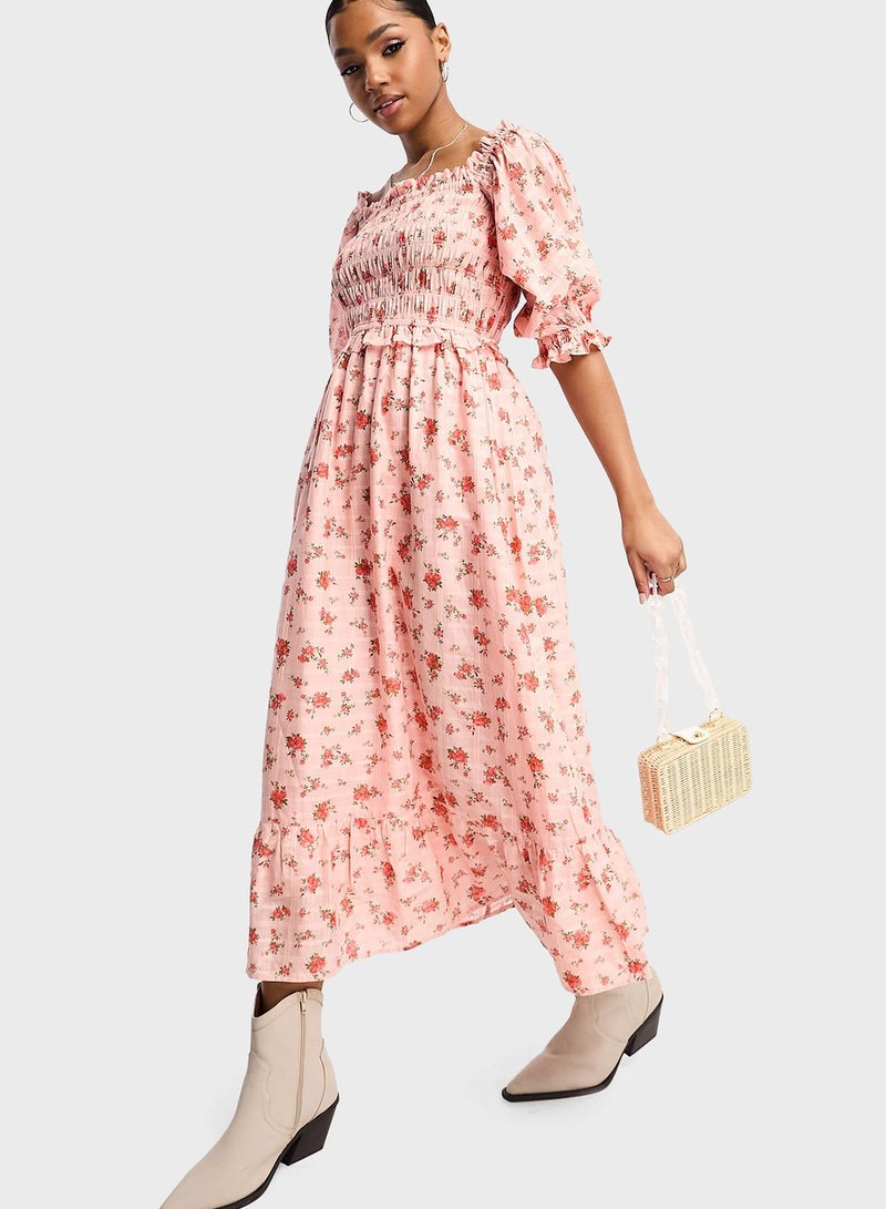 Miss Selfridge Printed Textured Dress - Image 4