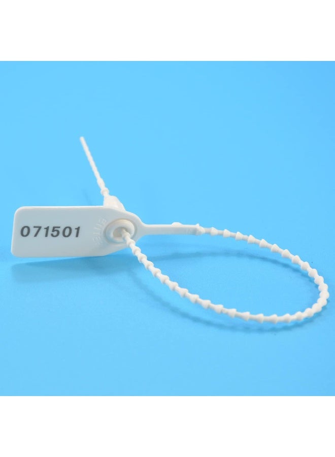 Plastic Tamper Seals, Zip Ties for Fire Extinguishers Pull Tite Security Tags Numbered Disposable Self-Locking Tie 250mm Length (100 PCS, White) - Image 4