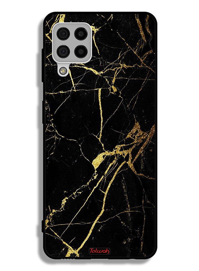 Tolwak Samsung Galaxy A22 4G Protective Case Cover Crack Marble - Image 1