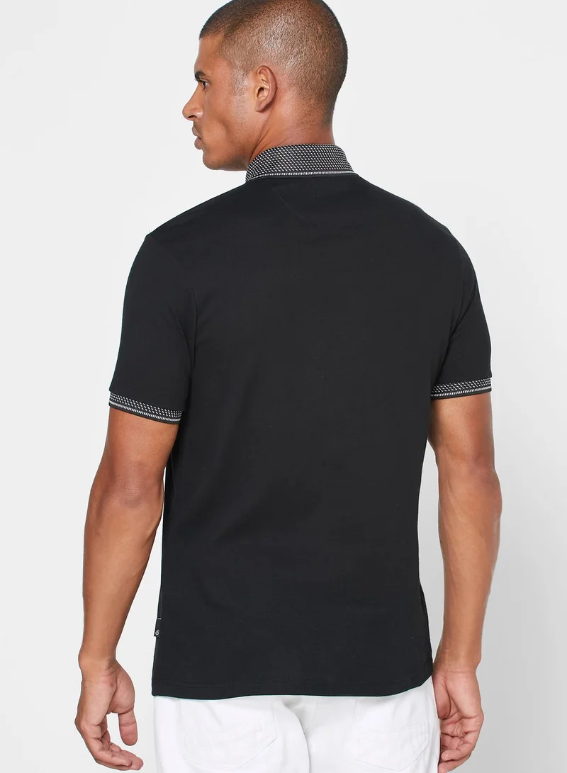 BURTON Contrast Edge Jacquard Polo
