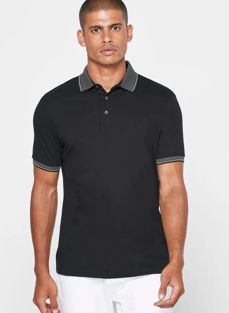 BURTON Contrast Edge Jacquard Polo