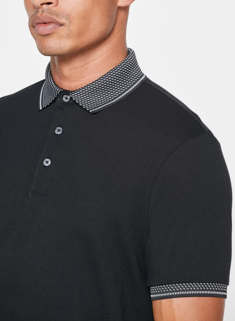 BURTON Contrast Edge Jacquard Polo
