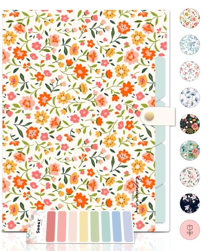 Sooez File Folders Organizer, Folders with 5 Pockets, Folders for Documents w/Sticker, Accordion File Organizer, Paper Receipt Bill Filing Organizer, School College Office Travel Essentials Supplies - Image 1