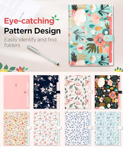 Sooez File Folders Organizer, Folders with 5 Pockets, Folders for Documents w/Sticker, Accordion File Organizer, Paper Receipt Bill Filing Organizer, School College Office Travel Essentials Supplies - Image 2