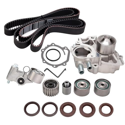 AUCERAMIC طقم سير توقيت المحرك AUCERAMIC TKF004 مع مضخة مياه متوافق مع سوبارو إمبريزا WRX STI فورستر ليجاسي أوبباك 2.0L 2.5L توربو H4 DOHC استبدال#TCKWP328 - Image 1