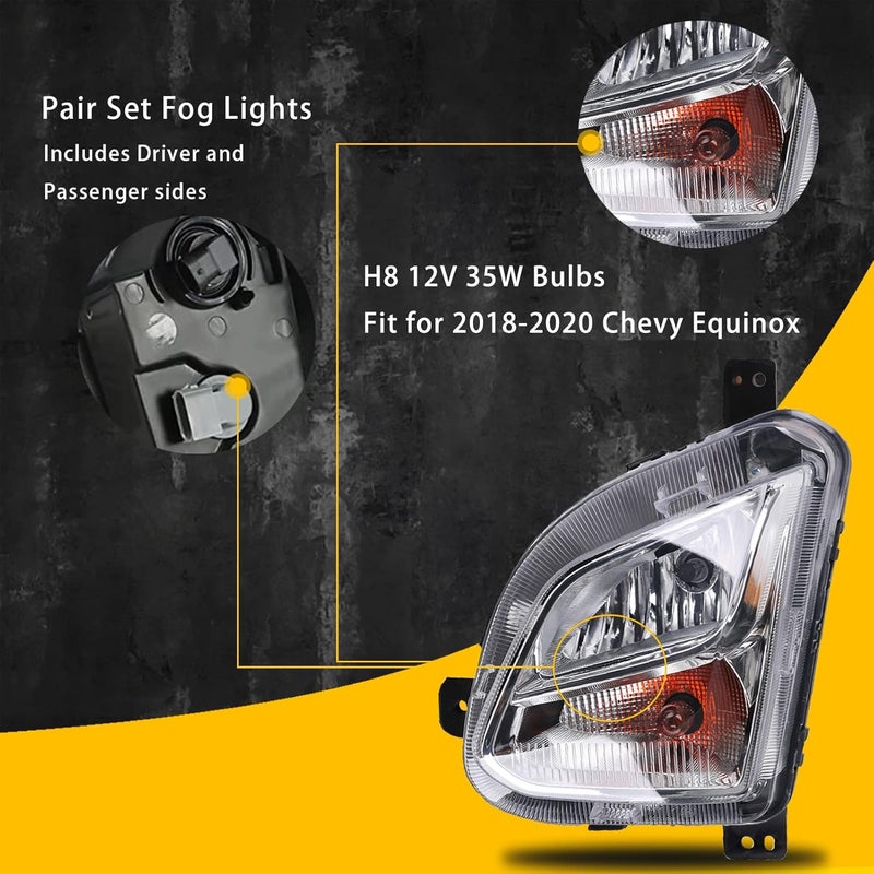 Boxlight Left Fog Light for 2018-2021 Chevy Equinox - Halogen, Waterproof, Clear Lens - Image 5