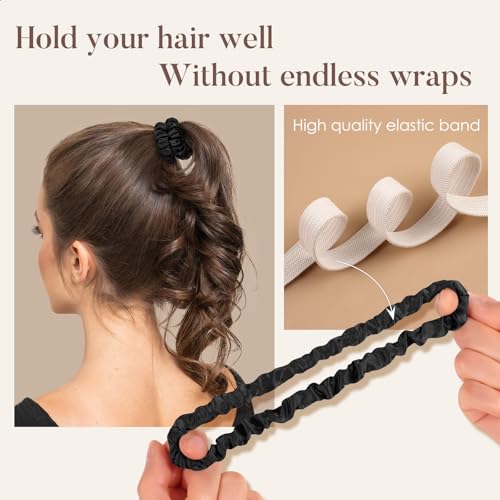 LULUSILK Black Silk Scrunchies for Hair Sleep, 100% Real Mulberry Silk, No Damage Hair Ties for Women and Girls, Pack of 3 - Image 4
