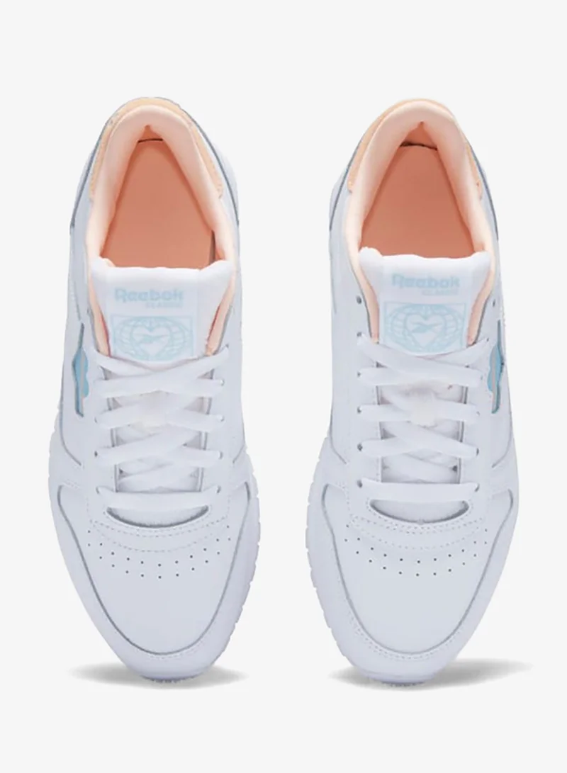 Reebok Ftwr White/Blue Pearl/Aura Orange Reebok Classic Leather Women's Shoes for Women | Best Price UAE