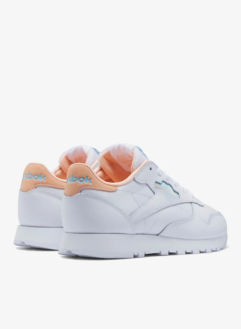 Reebok Ftwr White/Blue Pearl/Aura Orange Reebok Classic Leather Women's Shoes for Women | Best Price UAE