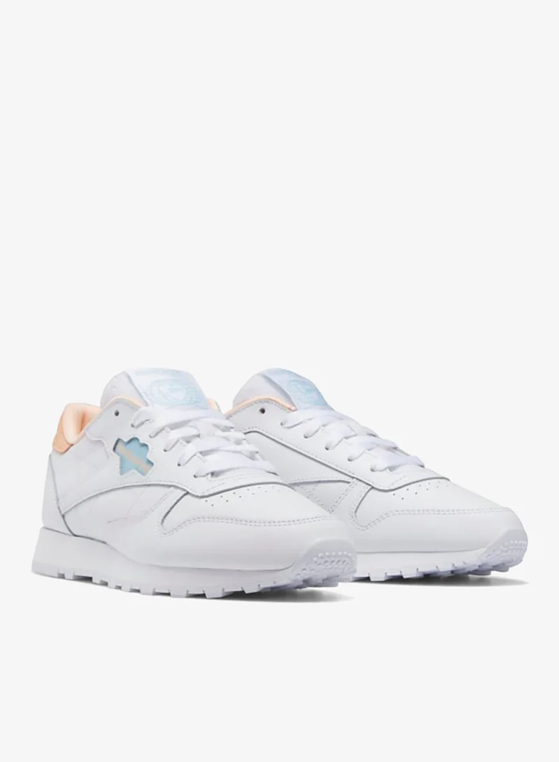 Reebok Ftwr White/Blue Pearl/Aura Orange Reebok Classic Leather Women's Shoes for Women | Best Price UAE
