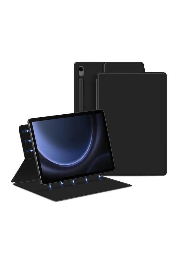 Gruattreay Magnetic Case for Galaxy Tab S9 FE 2023 (SM-X510/SM-X516), Slim Lightweight Protecitve Cover with Pen Holder (Black)