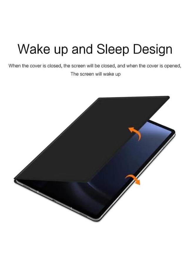 Gruattreay Magnetic Case for Galaxy Tab S9 FE 2023 (SM-X510/SM-X516), Slim Lightweight Protecitve Cover with Pen Holder (Black)