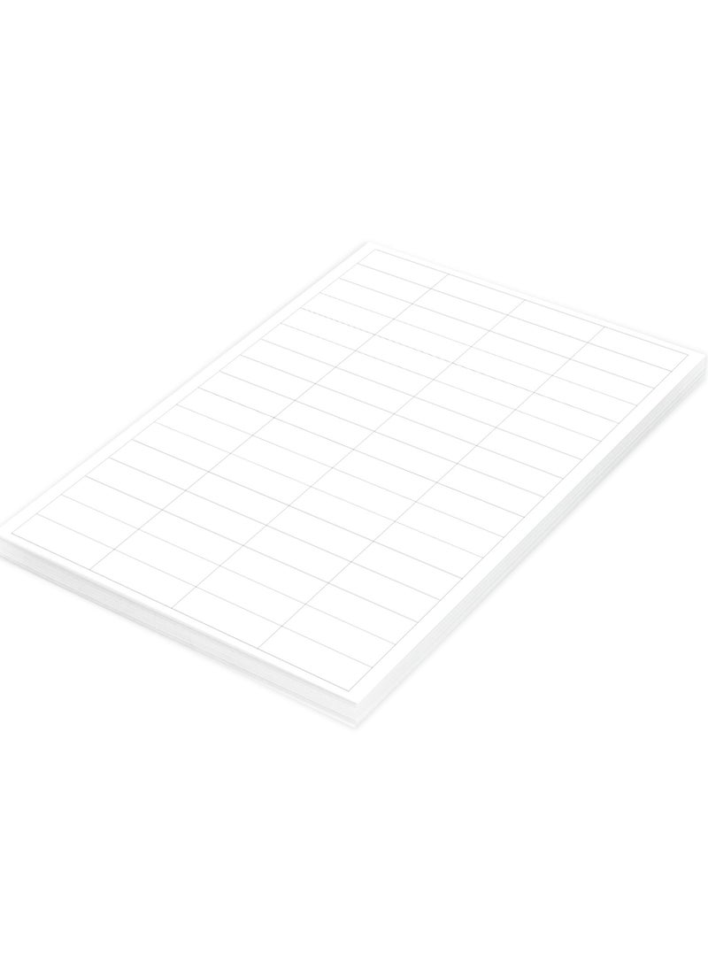 FIS - FIS Multipurpose Laser Labels, Colour White, Size 48.3X16.9MM (68 Stickers x 100 Sheet)  6800 Labels, Size : A4 (21X29.7 CM) , Pack of 100 Sheets -FSLA68-100 - Image 1