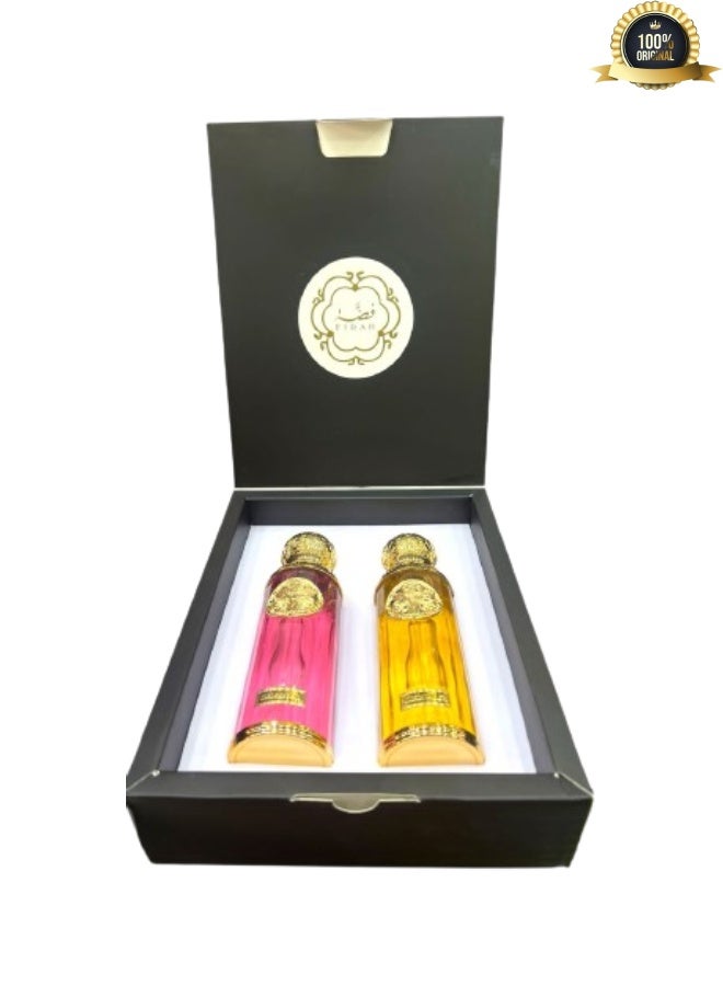 فضة  4 قطع طقم عطر من فضه قطعتين 200مل - Image 2