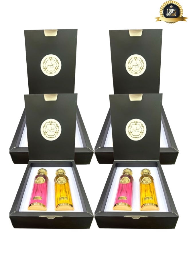 فضة  4 قطع طقم عطر من فضه قطعتين 200مل - Image 1