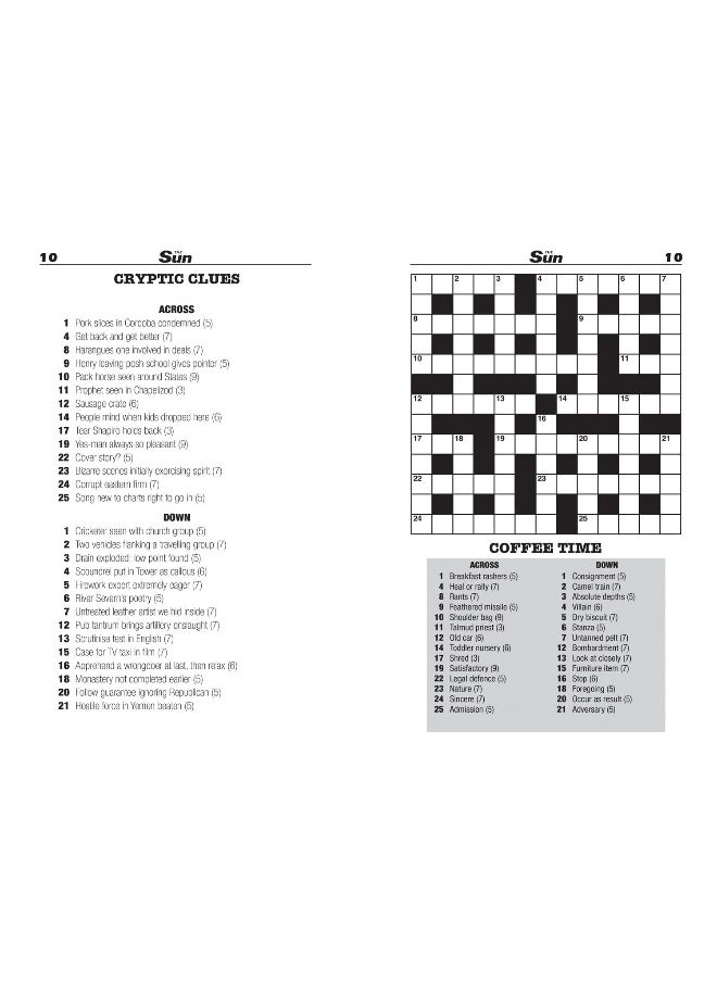 The Sun Two-Speed Crossword Collection 11: 160 two-in-one cryptic and coffee time crosswords  - Image 1