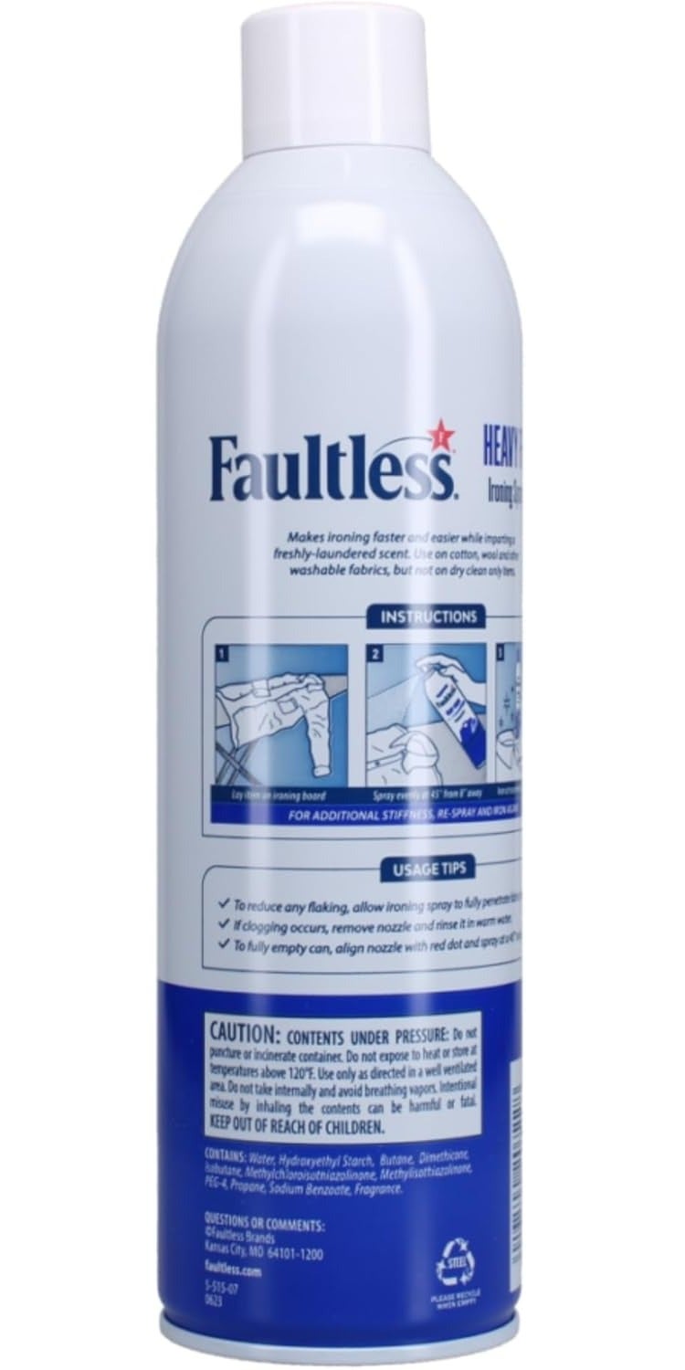 Faultless Instant Fabric Stiffener Spray for Clothes | Wrinkle Free Instantly | Denims & Blankets | For All Types Of Clothes | Lasts 90 Days - Image 3