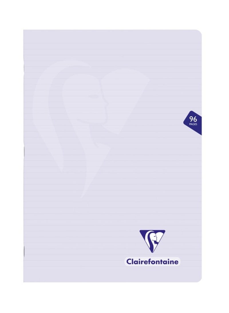 Clairefontaine A4 Size Mymesys Single Line Notebook With Plastic Cover 96 Pages Pastel Violet - Image 1