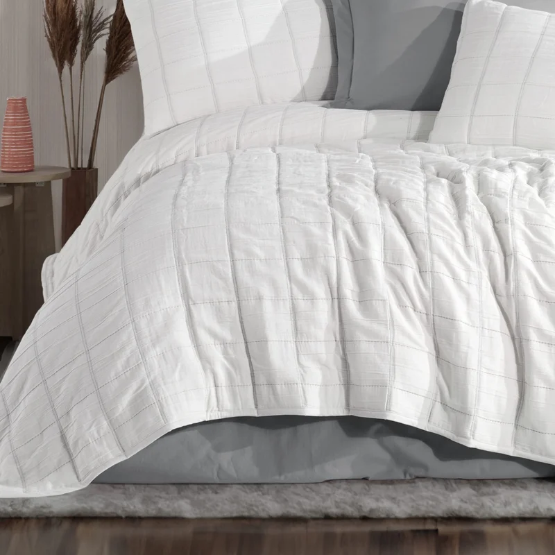 Zebra Casa Elisa Double Bedspread Set / Beige