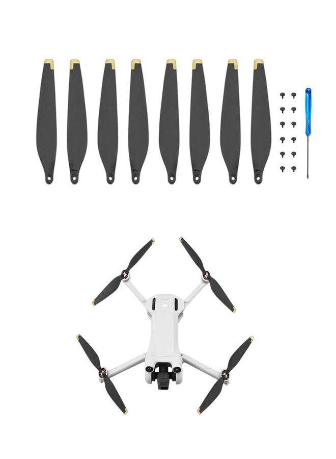 Xmipbs 16pcs Propellers 6030 for Mini 4 Pro Mini 3 Pro Accessories, Props Wings Blades Compatible with DJI Mavic Mini 4 Pro Mini 3 Pro Golden - Image 3
