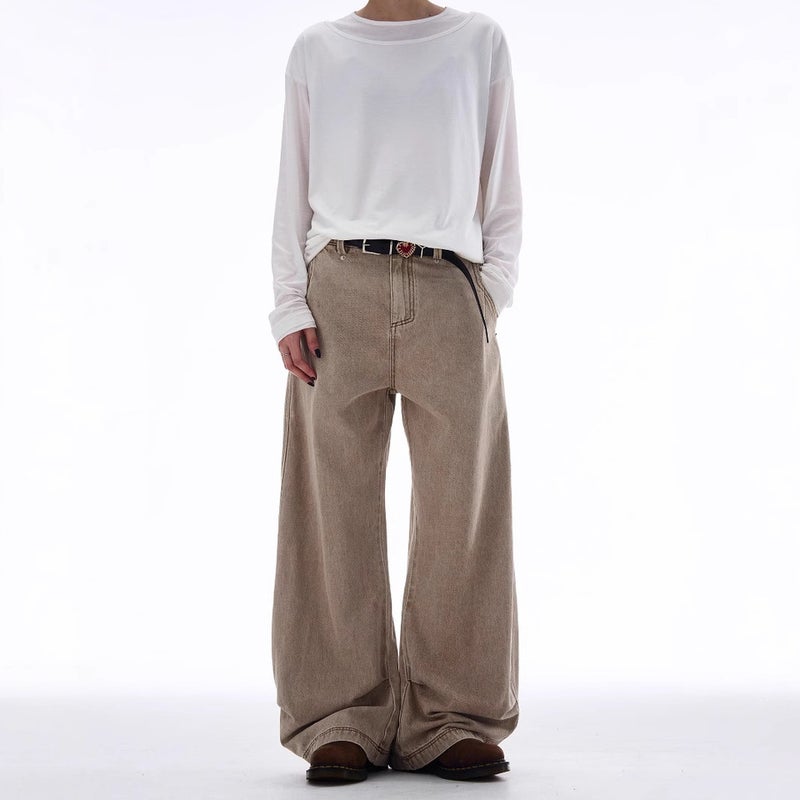 Unisex Classic Denim Jeans Loose Fit Daily Outdoor Wear - Image 5