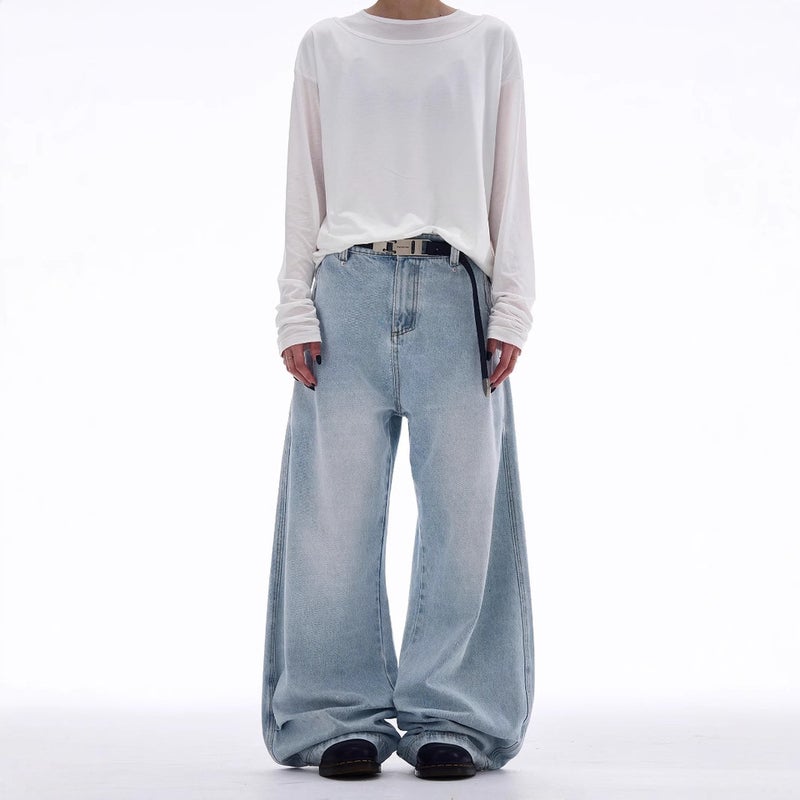Unisex Classic Denim Jeans Loose Fit Daily Outdoor Wear - Image 4