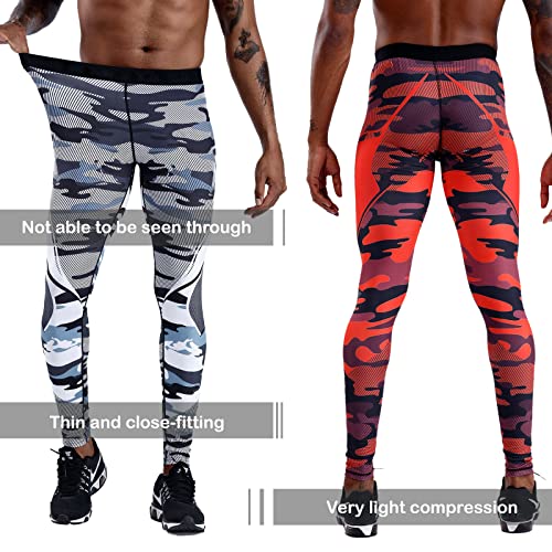 OEBLD Compression Pants Men UV Blocking Running Tights 1 or 2 Pack Gym Yoga Leggings for Athletic Workout - Image 5