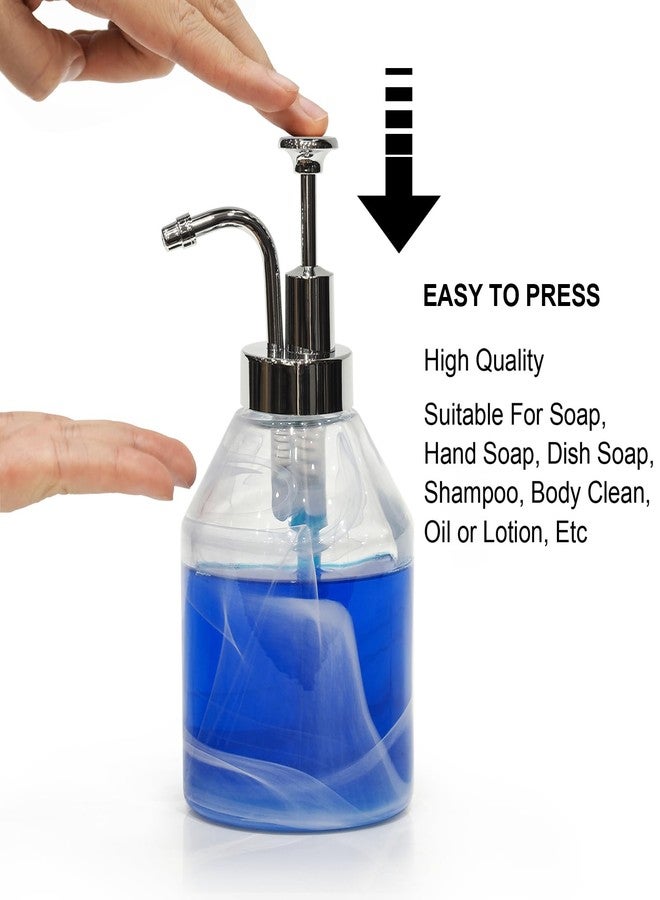 Suanti Soap&Lotion Dispensers Replacement Made of ABS Material,Smooth Action Oil Can Pump Head Suitable for Wider Mouth Bottle of 1.3 in (33 mm) Thread,Stylish Pump for Bottles DIY-Silver - Image 4