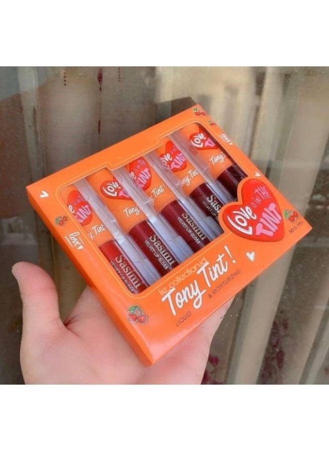 Generic - Set  Lip  Tint  Tony  Tint  &  Liquid  Moisturizing - 5 pieces - Image 1