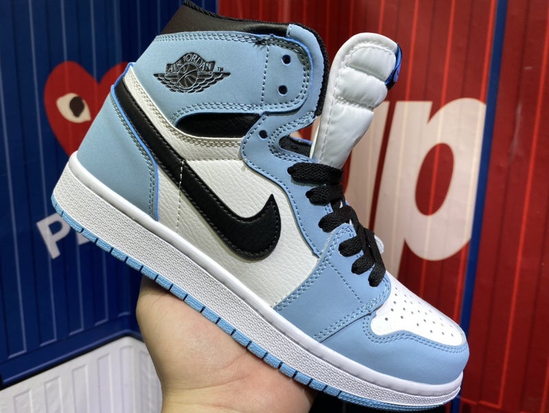 Putian Exclusive Aj1 Mid-High Top Basketball Shoes in Ash Mocha Black and Red Toe Unisex Sports Shoes - Image 1