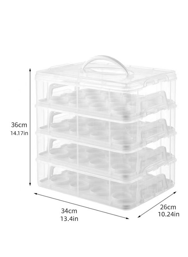 XINGYIYU - 4 layer Cake Cupcake Carrier with Lid and Handle Cake Stand Plate - Image 1
