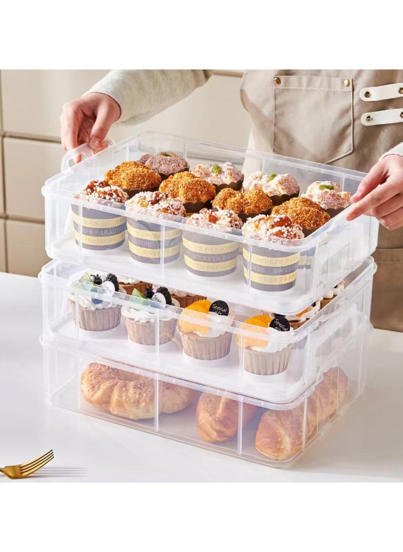 XINGYIYU - 4 layer Cake Cupcake Carrier with Lid and Handle Cake Stand Plate - Image 1