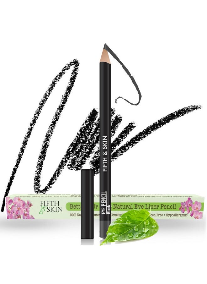 Fifth & Skin - Fifth & Skin Better'n Ur Eyes Eyeliner Pencil (BLACK) - NATURAL - Hypoallergenic - Sensitive Eyes - Gluten Free - Cruelty Free - Paraben Free - Smooth Application - Image 1