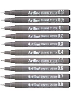 Artline Drawing System Technical Drawing Pen 10pcs 