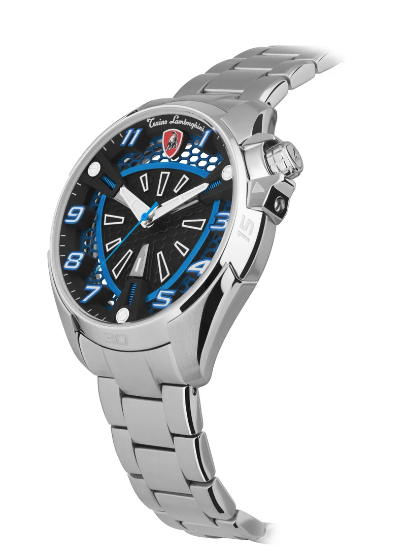 تونينو لامبورجيني TLABSB-SS-B - Tonino Lamborghini SHOCK ABS SS/BLUE Male Watch