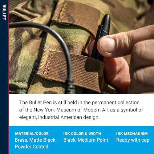 Fisher Space Pen Bullet Pen, Ballpoint, Black Ink, Matte Black, Pocket Clip, Gift Box, Made in the USA - Image 3