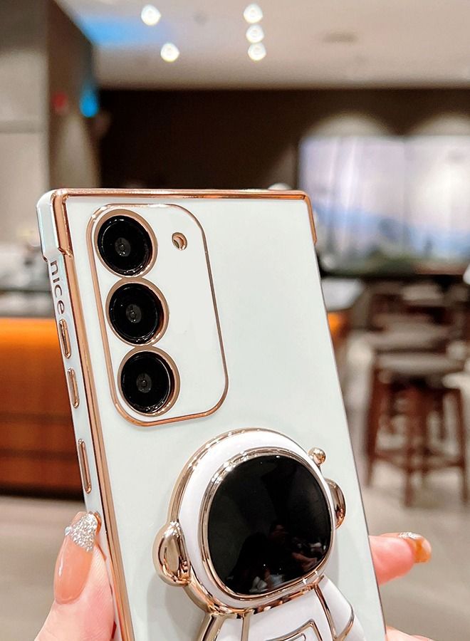 GROIC Phone Case for Samsung Galaxy S23 Plus 6.6" 6D Electroplating Astronaut Phone Case Hidden Stand Protective Cover Astronaut Folding Bracket Phone Case with Camera Protector - Image 4