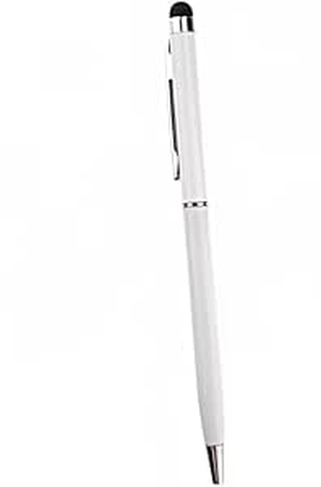 Universal Ink Stylus Pen White 2 in 1 for Smartphones Touchscreen - Image 1