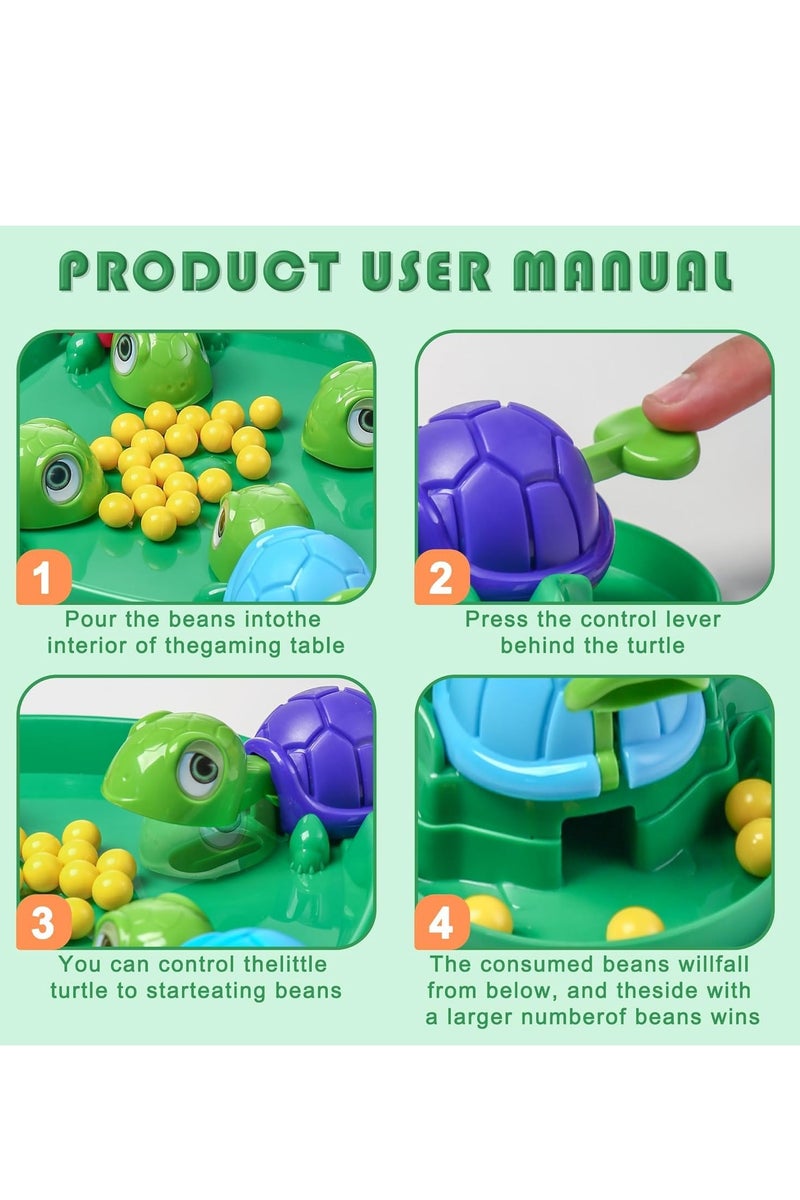 DURKU Hungry Turtle Board Game, 4 Player Fun Interactive Turtle Eat Beans Game, Intense Game of Quick Reflexes, Classics Family Game Tabletop Version Games for Classroom, Home - Image 3