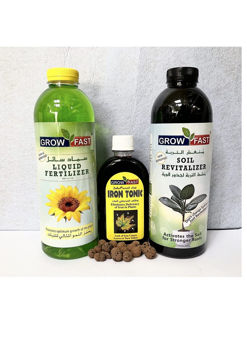 GrowFast - Grow Fast Liquid Fertilizer Soil Revitalizer and Iron Tonic is a Versatile Plant Nutrition Solution Designed to Enhance Plant Growth and Soil Health for Both Indoor and Outdoor Plants. - Image 1